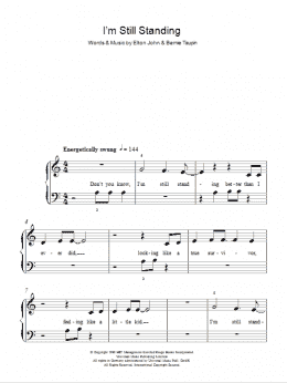 page one of I'm Still Standing (Easy Piano)