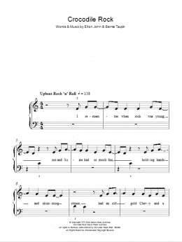 page one of Crocodile Rock (Easy Piano)