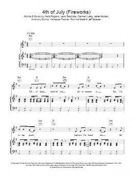 page one of 4th Of July (Fireworks) (Piano, Vocal & Guitar Chords)