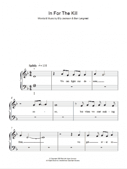 page one of In For The Kill (Easy Piano)