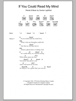 page one of If You Could Read My Mind (Guitar Chords/Lyrics)