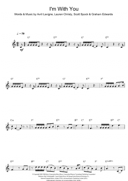 page one of I'm With You (Clarinet Solo)