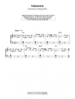 page one of Habanera (Easy Piano)