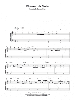 page one of Chanson De Matin Op. 15, No. 2 (Easy Piano)