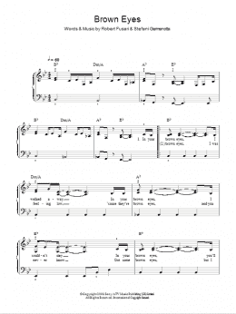 page one of Brown Eyes (Easy Piano)