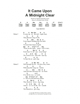 page one of It Came Upon The Midnight Clear (Guitar Chords/Lyrics)