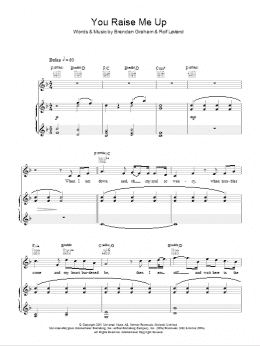 page one of You Raise Me Up (Piano, Vocal & Guitar Chords)