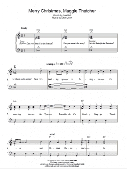 page one of Merry Christmas Maggie Thatcher (Easy Piano)