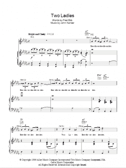 page one of Two Ladies (Piano, Vocal & Guitar Chords)