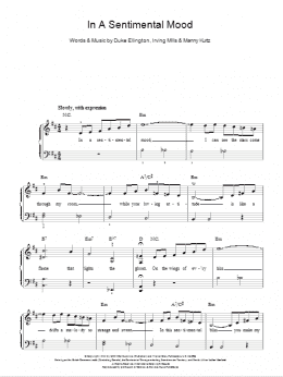 page one of In A Sentimental Mood (Easy Piano)