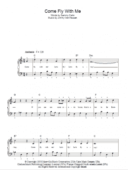 page one of Come Fly With Me (Easy Piano)