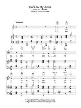 page one of Here In My Arms (Piano, Vocal & Guitar Chords)