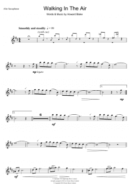 page one of Walking In The Air (theme from The Snowman) (Alto Sax Solo)