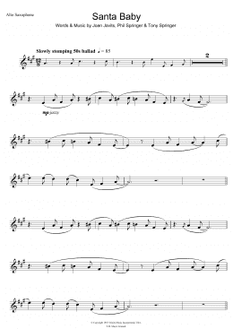 page one of Santa Baby (Alto Sax Solo)