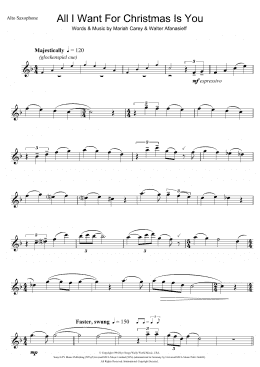 page one of All I Want For Christmas Is You (Alto Sax Solo)