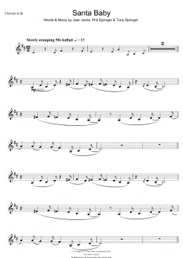 page one of Santa Baby (Clarinet Solo)