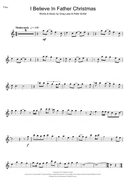 page one of I Believe In Father Christmas (Flute Solo)