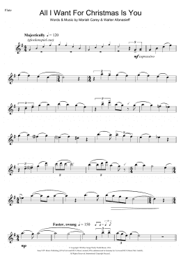 page one of All I Want For Christmas Is You (Flute Solo)