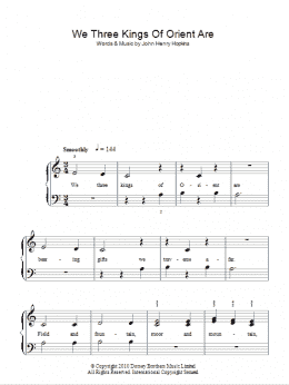 page one of We Three Kings Of Orient Are (Easy Piano)