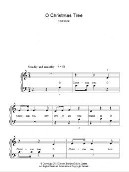 page one of O Christmas Tree (Easy Piano)