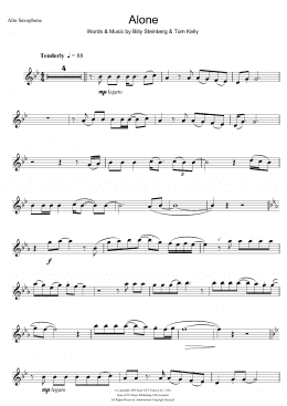 page one of Alone (Alto Sax Solo)