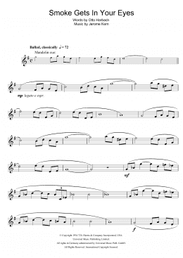 page one of Smoke Gets In Your Eyes (Clarinet Solo)