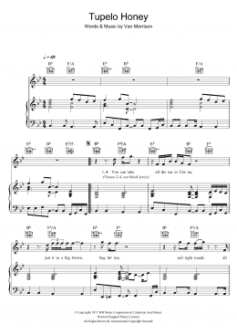 page one of Tupelo Honey (Piano, Vocal & Guitar Chords)