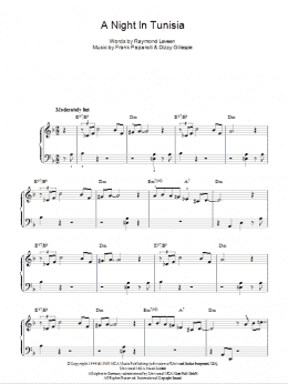 page one of A Night In Tunisia (Easy Piano)