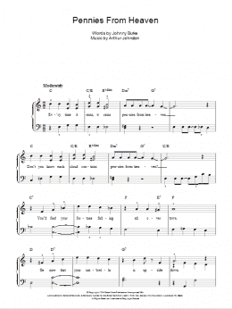 page one of Pennies From Heaven (Easy Piano)