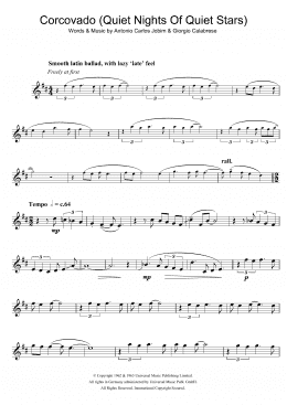 page one of Corcovado (Quiet Nights Of Quiet Stars) (Tenor Sax Solo)