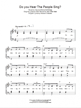 page one of Do You Hear The People Sing? (Easy Piano)