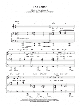 page one of The Letter (Piano, Vocal & Guitar Chords)