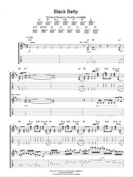 page one of Black Betty (Guitar Tab)