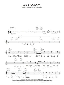 page one of A.K.A. I-D-I-O-T (Lead Sheet / Fake Book)