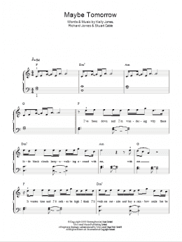 page one of Maybe Tomorrow (Easy Piano)