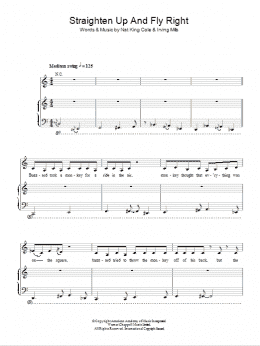 page one of Straighten Up And Fly Right (Piano, Vocal & Guitar Chords)