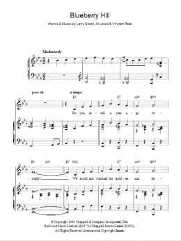 page one of Blueberry Hill (Piano, Vocal & Guitar Chords)