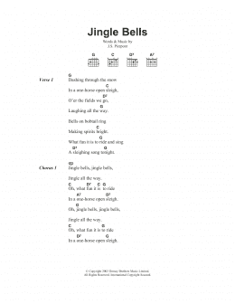 page one of Jingle Bells (Guitar Chords/Lyrics)