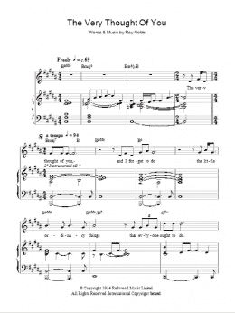 page one of The Very Thought Of You (Piano, Vocal & Guitar Chords)