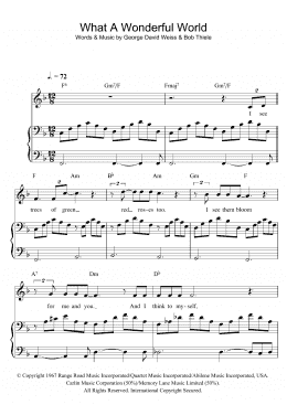 page one of What A Wonderful World (Piano, Vocal & Guitar Chords)