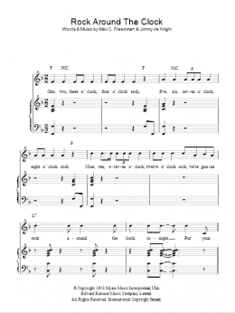 page one of Rock Around The Clock (Piano, Vocal & Guitar Chords)