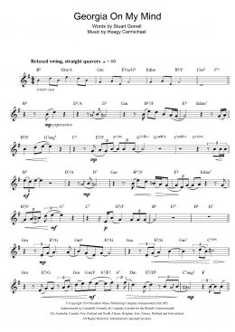 page one of Georgia On My Mind (Alto Sax Solo)