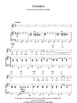 page one of Company (Piano, Vocal & Guitar Chords)