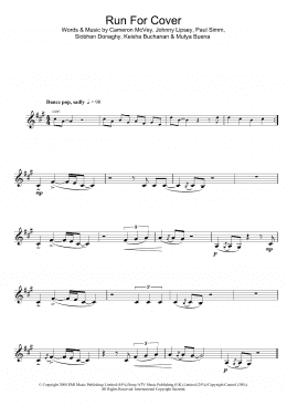 page one of Run For Cover (Clarinet Solo)