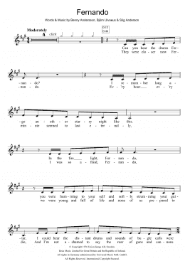 page one of Fernando (Clarinet Solo)