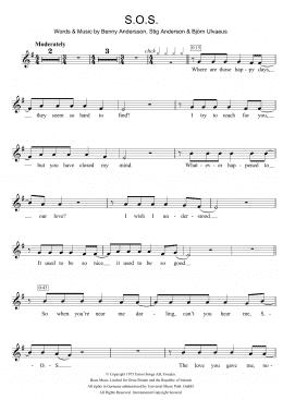 page one of S.O.S. (Clarinet Solo)