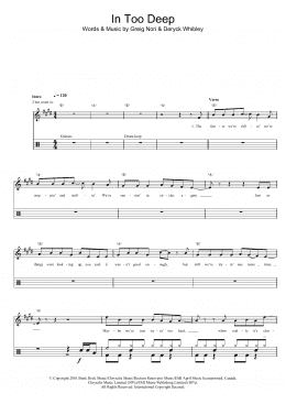 page one of In Too Deep (Drums)