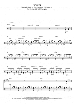 page one of Shiver (Drum Chart)