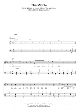 page one of The Middle (Drum Chart)