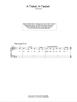 page one of A-Tisket, A-Tasket (Easy Piano)